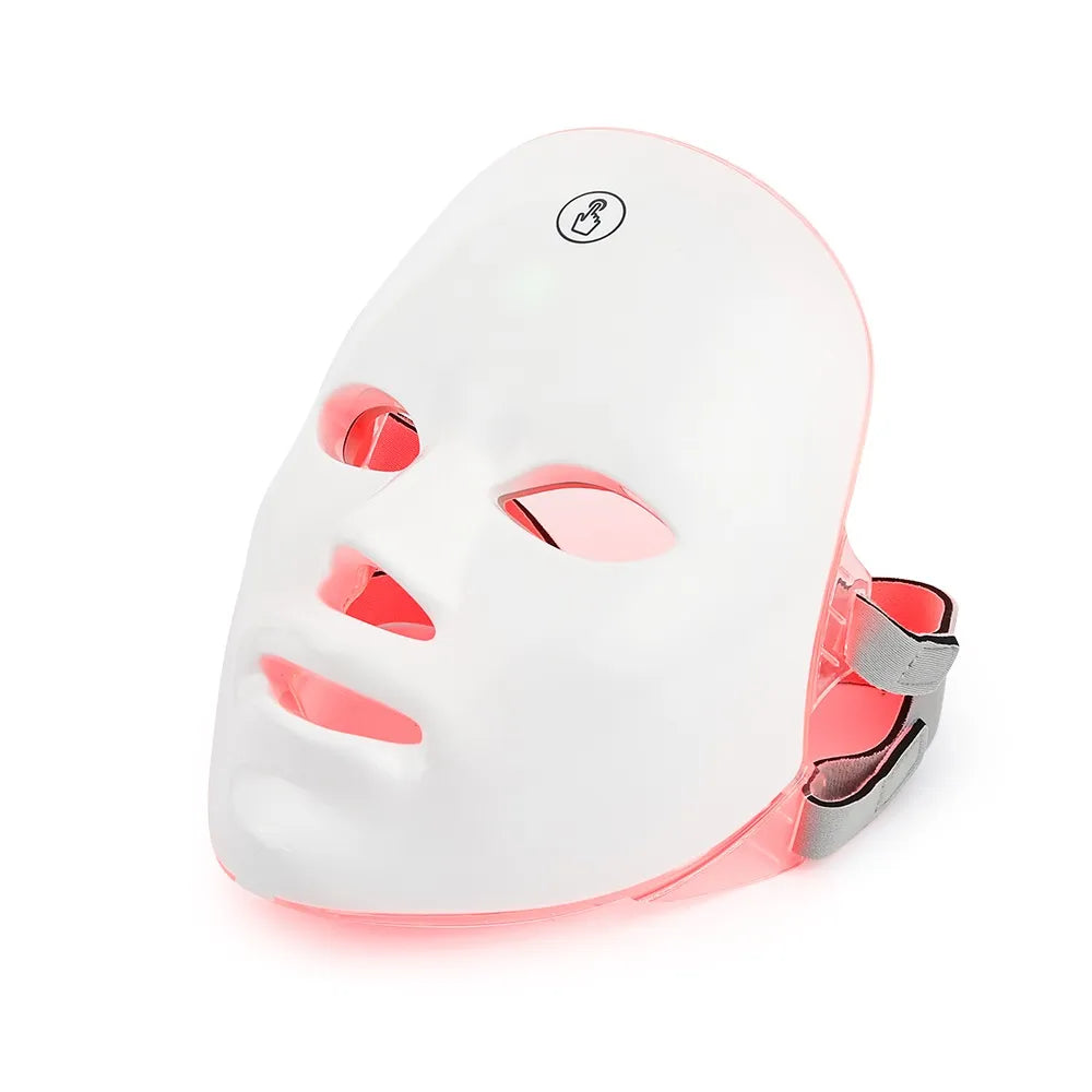 Rechargeable Facial LED Mask 7 Colors LED Photon Therapy Beauty Mask Skin Rejuvenation Home Face Lifting Whitening Beauty Device