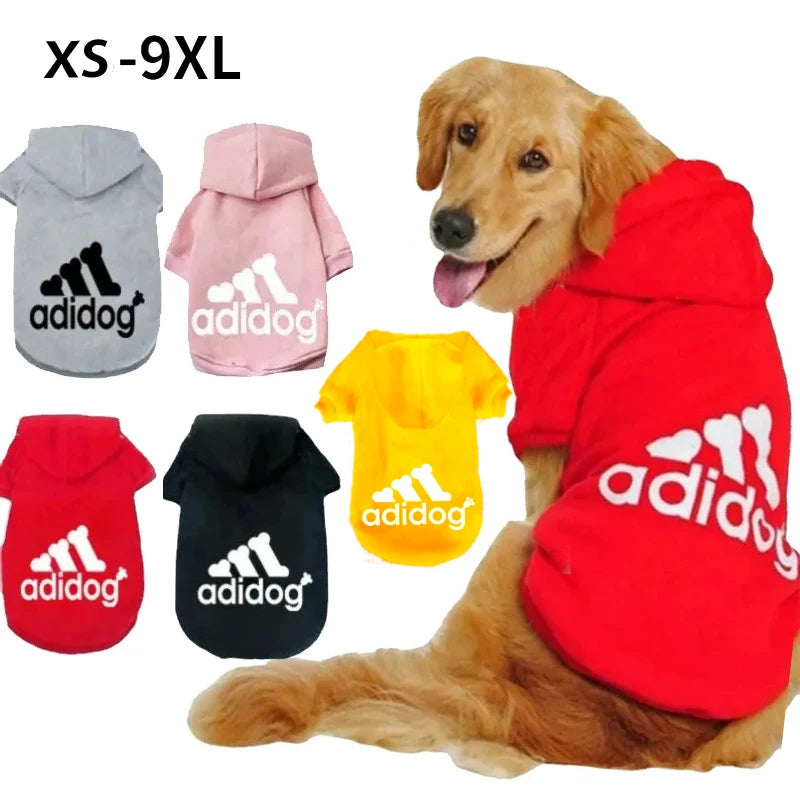 Winter Dog Clothes Adidog Sport Hoodies Sweatshirts Warm Coat Clothing for Small Medium Large Dogs Big Dogs Cat Pets Puppy Outfit