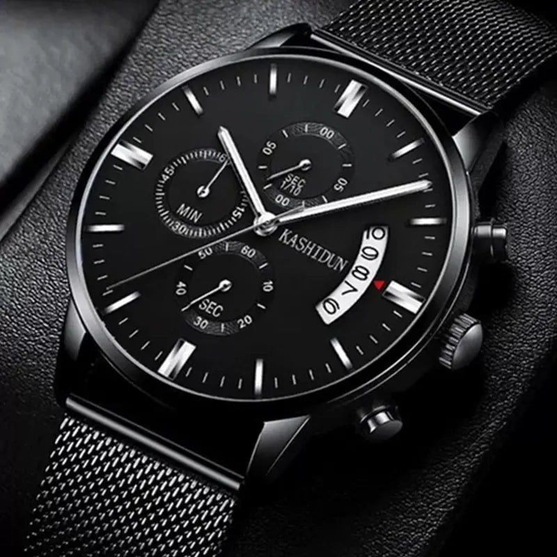 2023 Fashion Men's Watch Brand Luxury Male Quartz Watches Minimalist Casual Leather Strap Digital Calendar Wristwatch Men Clock
