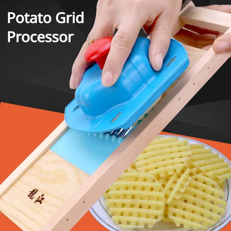 Potato Slicer Cut Potato Grid Artifact Grid Wipe Grid Knife Vegetable Cutter Wave Knife Cut Flower Knife Gadgets Accessories